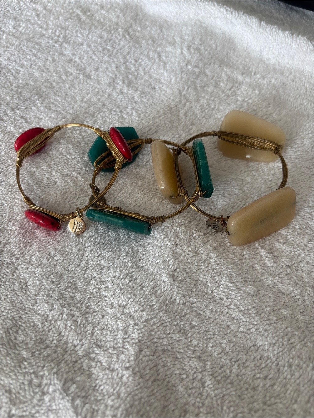 Bourbon and bowties handmade with real stone bracelets